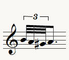 Equivalent du gruppetto supérieur avec note inférieure altérée (deuxième forme)