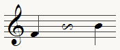 Gruppetto inférieur entre deux notes différente