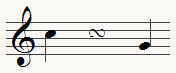 Un gruppetto entre deux notes différentes